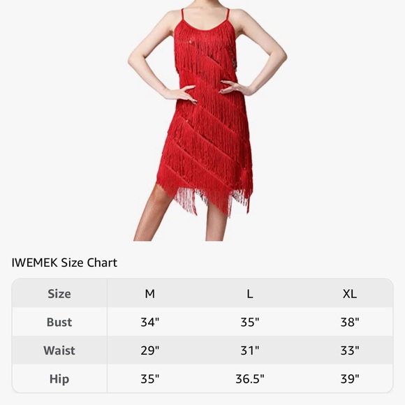 Women Salsa Latin Dance Dress Sequin Tassel Fringe Flapper Dress 1920s - Picture 5 of 9